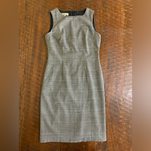 Hobbs London Size US 6 Windowpane Plaid Sleeveless Sheath Dress - Picture 12 of 12